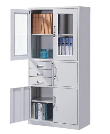 4 door cabinet with safe