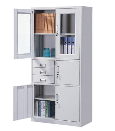 4 door cabinet with safe