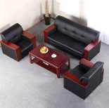 5-Seater Mahogany office sofa (3+1+1)