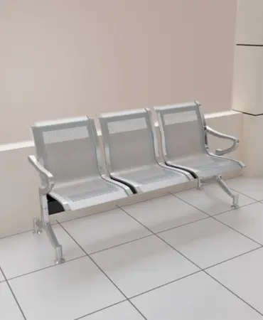 3-link steel reception bench