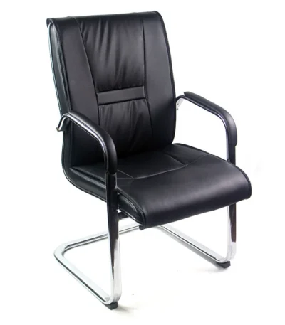 Cantilever leather visitor's chair