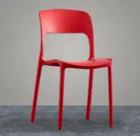 Stackable plastic chairs