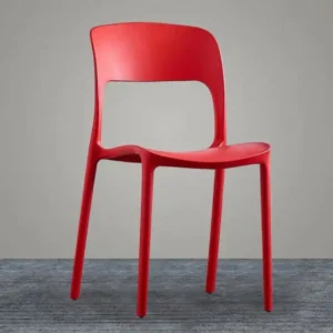 Stackable plastic chairs