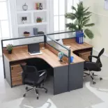 curved 2 way workstation