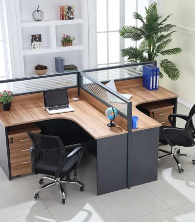 curved 2 way workstation