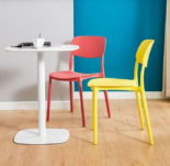 Stackable plastic chairs