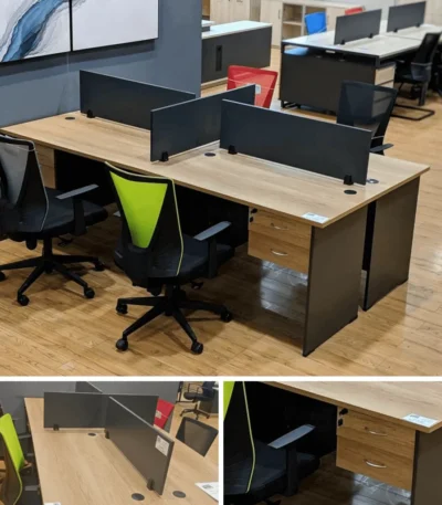 4 way wooden workstation