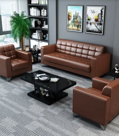 Brown office sofa