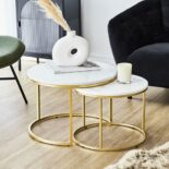 Nesting marble coffee table