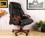 Director's reclining leather chair
