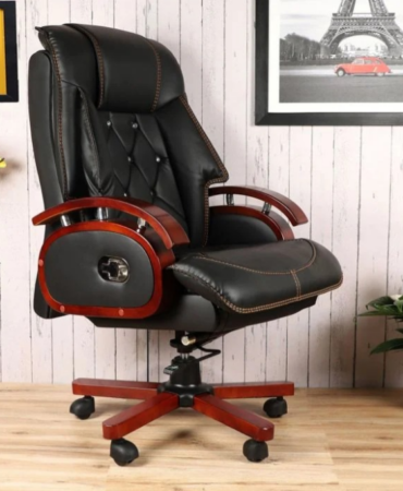 Director's reclining leather chair