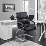 Highback leather visitor's chair