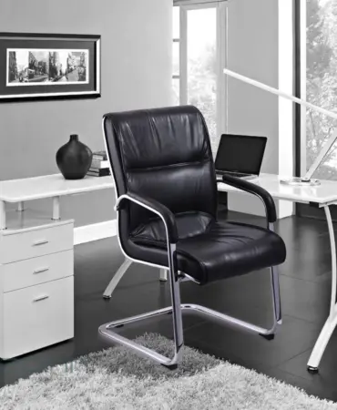 Highback leather visitor's chair