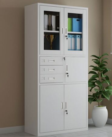 2 door metallic cabinet with safe