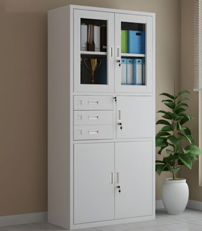 2 door metallic cabinet with safe