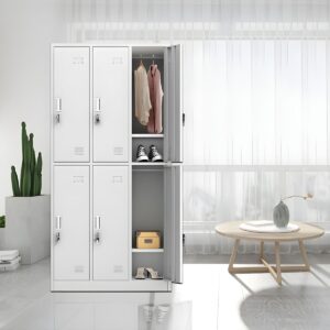 6 locker steel cabinet