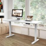 White standing desk