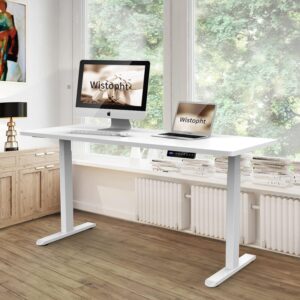 White standing desk
