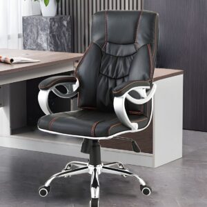 Swivel leather director's chair