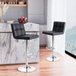 Comfy leather barstool