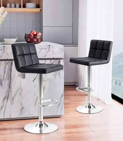 Comfy leather barstool