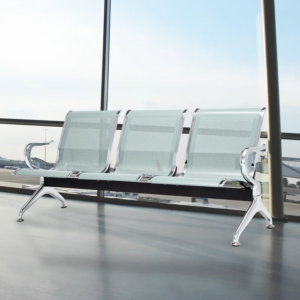3 seater metallic airport bench