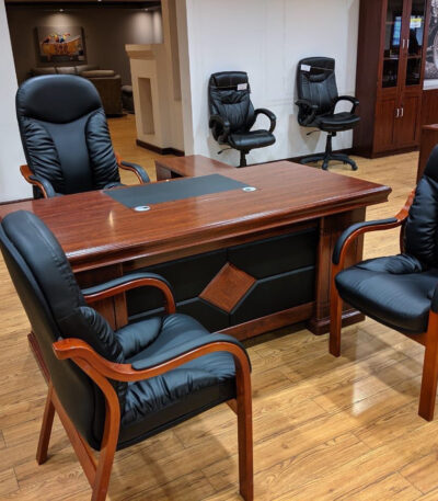 140cm Mahogany Office Desk