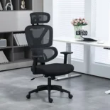 Adjustable ergonomic high-back office chair