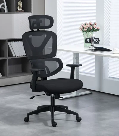 Adjustable ergonomic high-back office chair