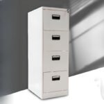 Off-White Vertical Filing Cabinet