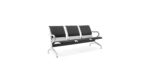 Black 3-Link Padded Waiting Bench