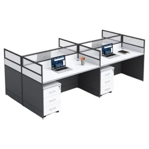 Grey Workstation 4 person KW-T24