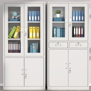Half glass filing cabinet