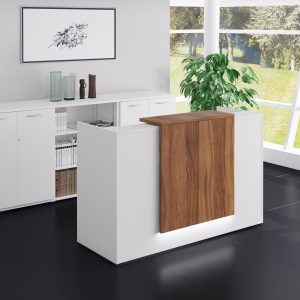 120cm white reception desk