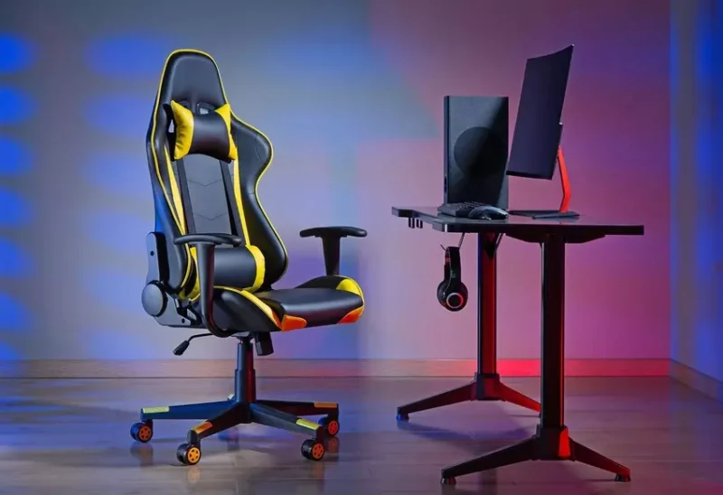 gaming chair-yellow