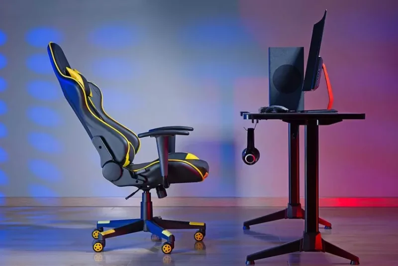 gaming chair-yellow - Image 3