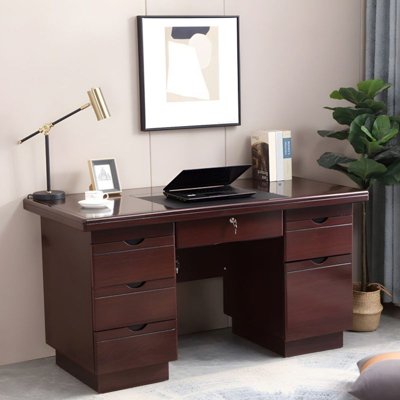 1.2m mahogany executive desk - Image 2