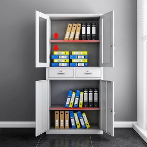 2 door steel filing cabinet with drawers