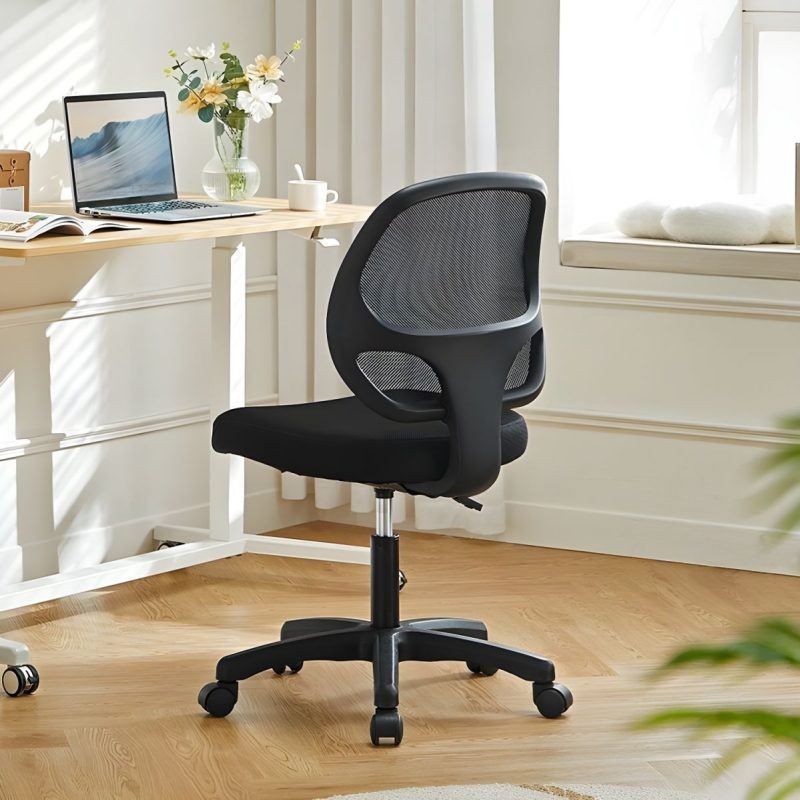 Black mesh cashier office chair - Image 7