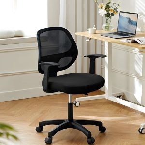 Black mesh cashier office chair