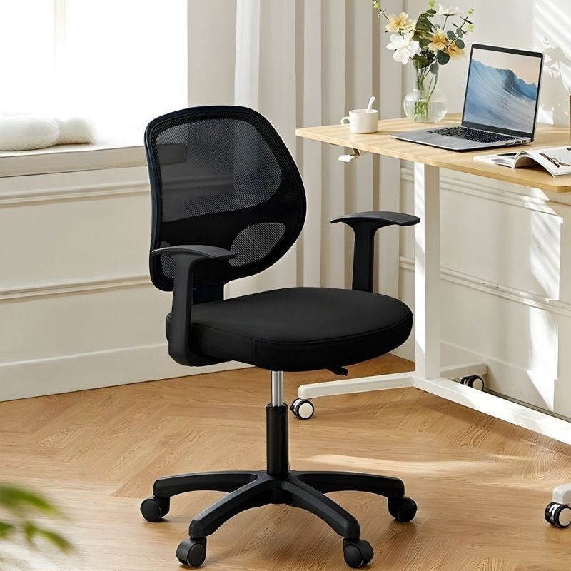 Black mesh cashier office chair