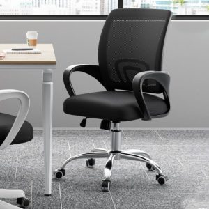Comfortable low back clerical seat