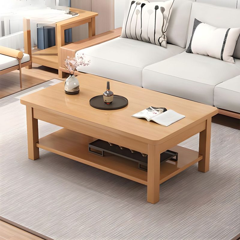 Brown executive office coffee table - Image 3