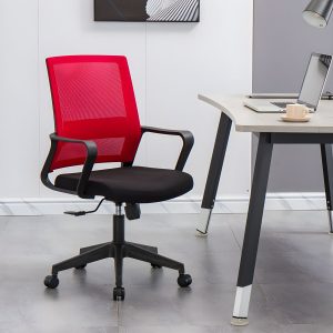 Red medium back office chair