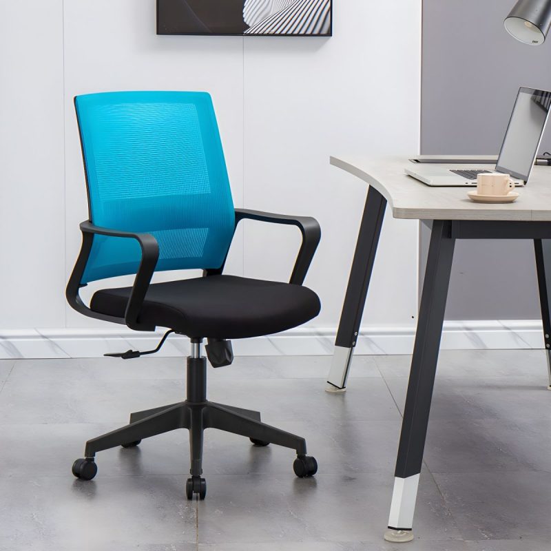 Blue medium back office seat - Image 2