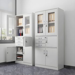 2-door storage filing cabinet with safe