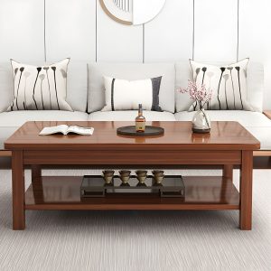 Rectangular mahogany coffee table