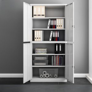 Steel lockable office filing cabinet