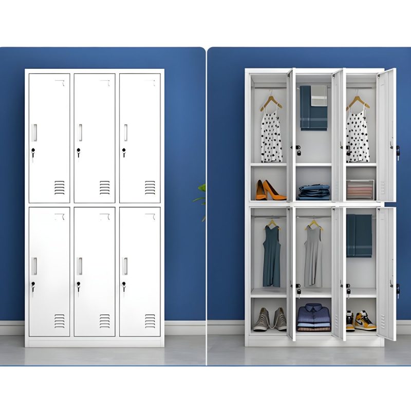 Steel 6-compartment metallic cabinet - Image 2