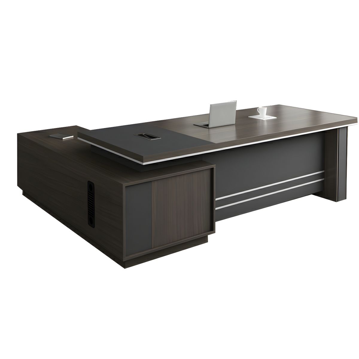 180cm L-shaped executive desk - Image 5